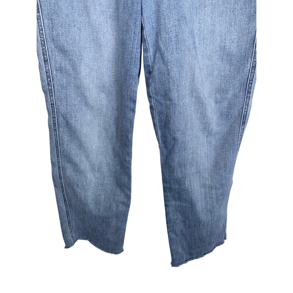 Judy Blue High Rise Dad Jean Medium Wash Distressed Raw Hem Size 9/29 Womens - Picture 6 of 12